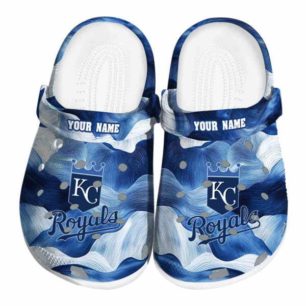 Kansas City Royals Ocean Waves Crocs Fashion forward