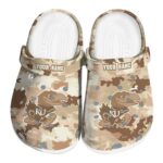 Kansas Jayhawks Desert Camo Crocs Fashion forward