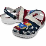 Kansas Jayhawks Patriotic Stripes Crocs Fashion forward