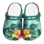 Kansas Jayhawks Tropical Vibes Crocs Fashion forward