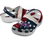 LSU Tigers Patriotic Stripes Crocs Fashion forward