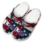 LSU Tigers Patriotic Stripes Crocs Fashion forward