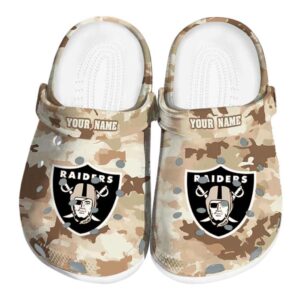 Las Vegas Raiders Desert Camo Crocs Fashion forward