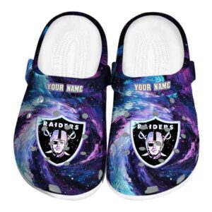 Las Vegas Raiders Galaxy Swirl Crocs Fashion forward