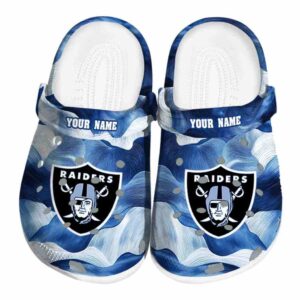 Las Vegas Raiders Ocean Waves Crocs Fashion forward
