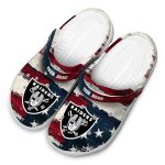 Las Vegas Raiders Patriotic Stripes Crocs Fashion forward