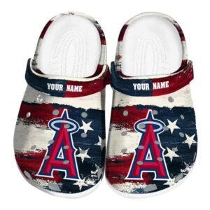 Los Angeles Angels Patriotic Stripes Crocs Fashion forward