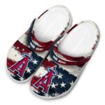 Los Angeles Angels Patriotic Stripes Crocs Fashion forward