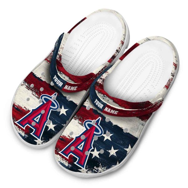 Los Angeles Angels Patriotic Stripes Crocs Top rated