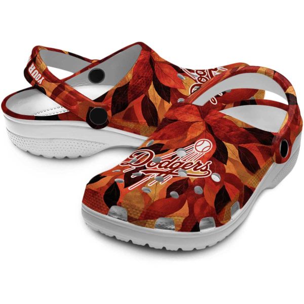 Los Angeles Dodgers Autumn Leaves Crocs Premium grade