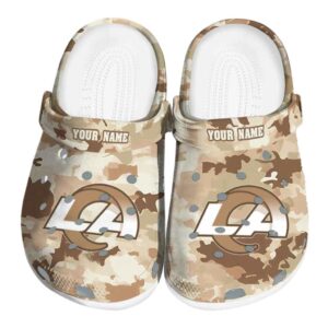 Los Angeles Rams Desert Camo Crocs Fashion forward