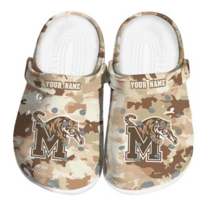 Memphis Tigers Desert Camo Crocs Fashion forward