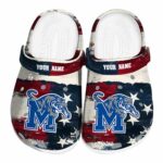 Memphis Tigers Patriotic Stripes Crocs Fashion forward