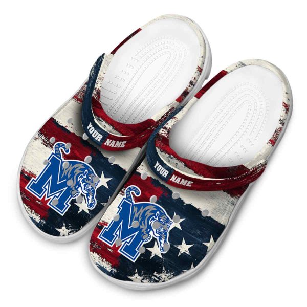 Memphis Tigers Patriotic Stripes Crocs Top rated