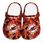 Miami Dolphins Autumn Leaves Crocs Fashion forward