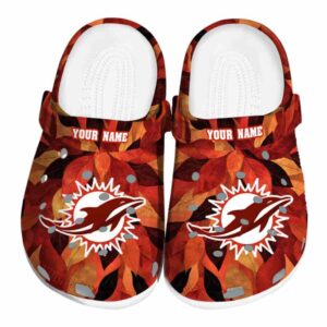 Miami Dolphins Autumn Leaves Crocs Fashion forward