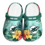 Miami Dolphins Tropical Vibes Clog 1 Miami Dolphins Tropical Vibes Crocs Fashion forward