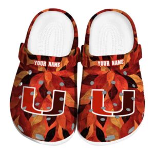 Miami Hurricanes Autumn Leaves Crocs Fashion forward