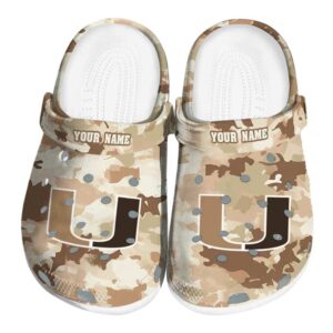 Miami Hurricanes Desert Camo Crocs Fashion forward