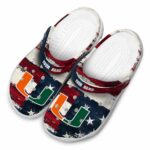 Miami Hurricanes Patriotic Stripes Crocs Fashion forward