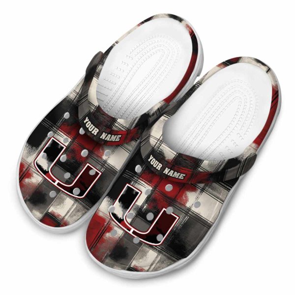 Miami Hurricanes Plaid Fusion Crocs Top rated