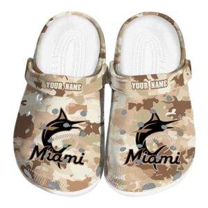Miami Marlins Desert Camo Crocs Fashion forward