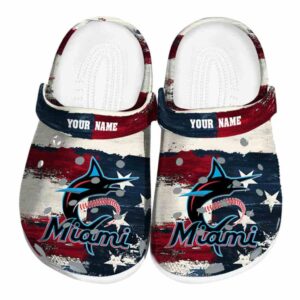 Miami Marlins Patriotic Stripes Crocs Fashion forward