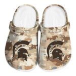 Michigan State Spartans Desert Camo Crocs Fashion forward
