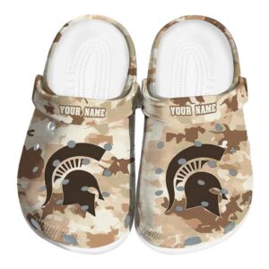 Michigan State Spartans Desert Camo Crocs Fashion forward