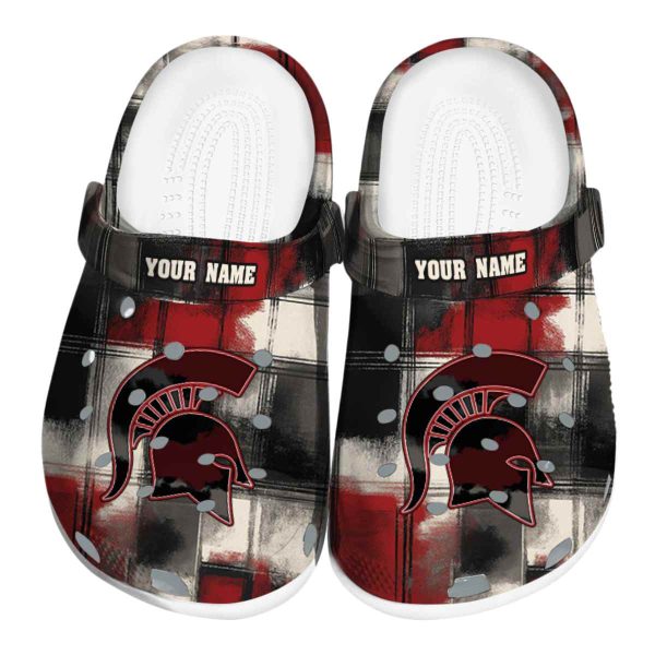 Michigan State Spartans Plaid Fusion Crocs Fashion forward