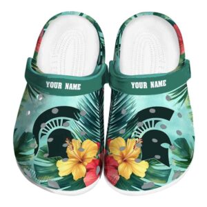 Michigan State Spartans Tropical Vibes Crocs Fashion forward