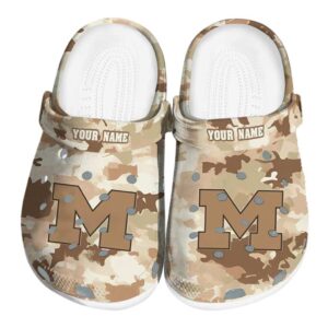 Michigan Wolverines Desert Camo Crocs Fashion forward