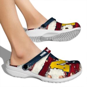 Michigan Wolverines Patriotic Stripes Crocs New Arrival