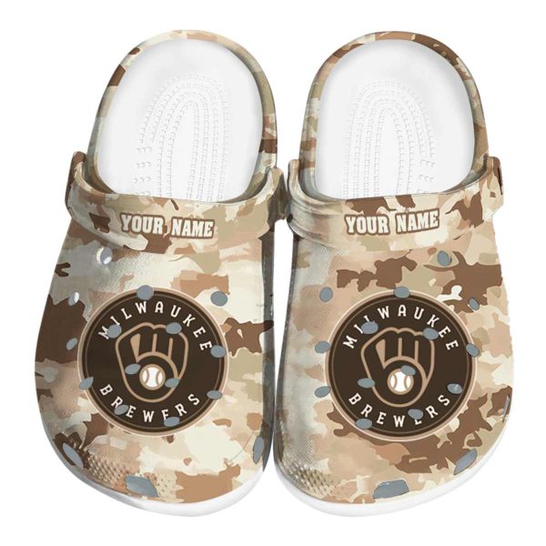 Milwaukee Brewers Desert Camo Crocs Fashion forward