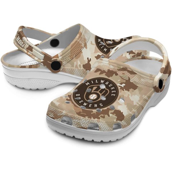 Milwaukee Brewers Desert Camo Crocs Premium grade