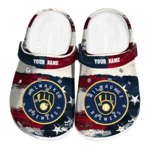Milwaukee Brewers Patriotic Stripes Crocs Fashion forward