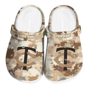 Minnesota Twins Desert Camo Crocs Fashion forward