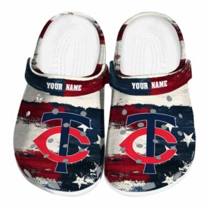 Minnesota Twins Patriotic Stripes Crocs Fashion forward