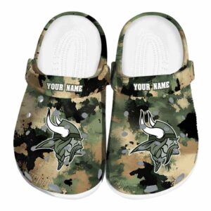 Minnesota Vikings Camouflage Craze Crocs Fashion forward