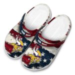 Minnesota Vikings Patriotic Stripes Crocs Fashion forward