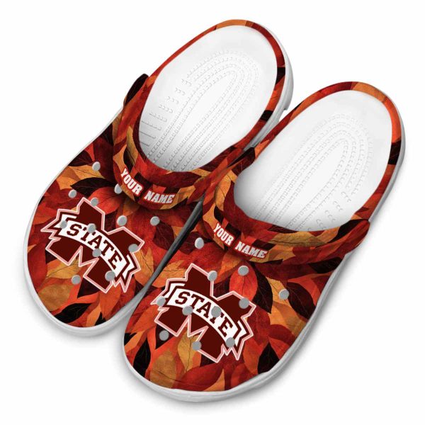 Mississippi State Bulldogs Autumn Leaves Crocs Top rated
