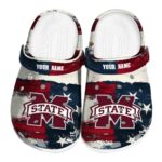 Mississippi State Bulldogs Patriotic Stripes Crocs Fashion forward