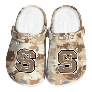 NC State Wolfpack Desert Camo Crocs Fashion forward