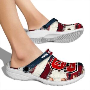 NC State Wolfpack Patriotic Stripes Crocs New Arrival