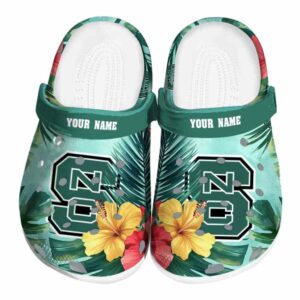 NC State Wolfpack Tropical Vibes Crocs Fashion forward