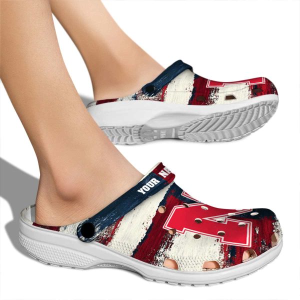 Nebraska Cornhuskers Patriotic Stripes Crocs New Arrival