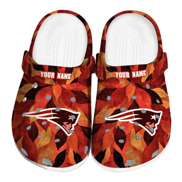 New England Patriots Autumn Leaves Crocs Fashion forward