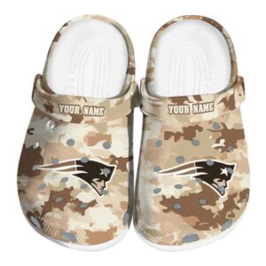 New England Patriots Desert Camo Crocs Fashion forward
