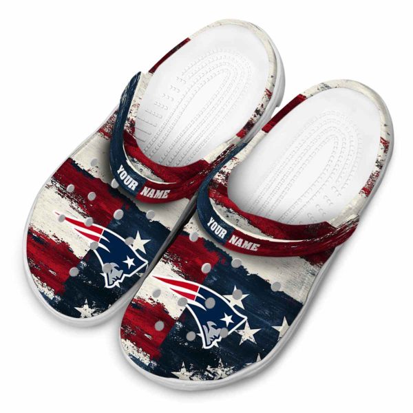 New England Patriots Patriotic Stripes Crocs Top rated