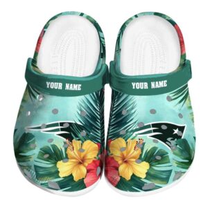 New England Patriots Tropical Vibes Crocs Fashion forward